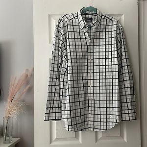 Nautica Plaid Button Down Dress Shirt